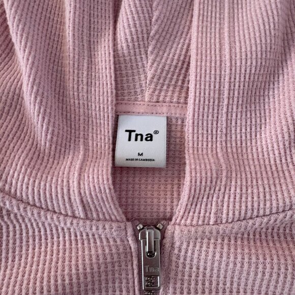 Aritzia TNA Waffle Zip Hoodie (M) - Picture 3 of 4